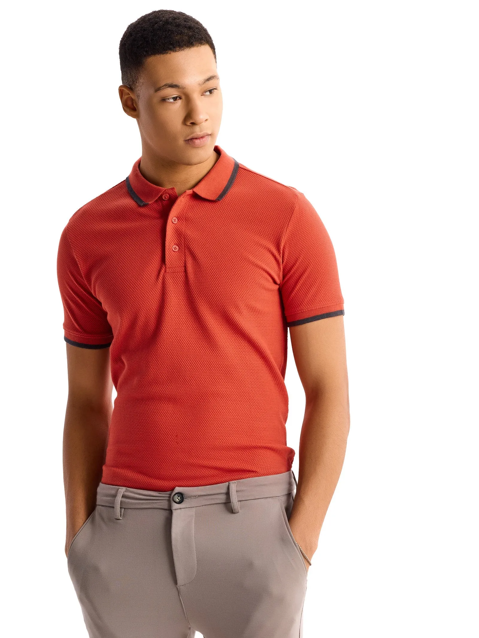 100% Cotton Pop Corn Polo