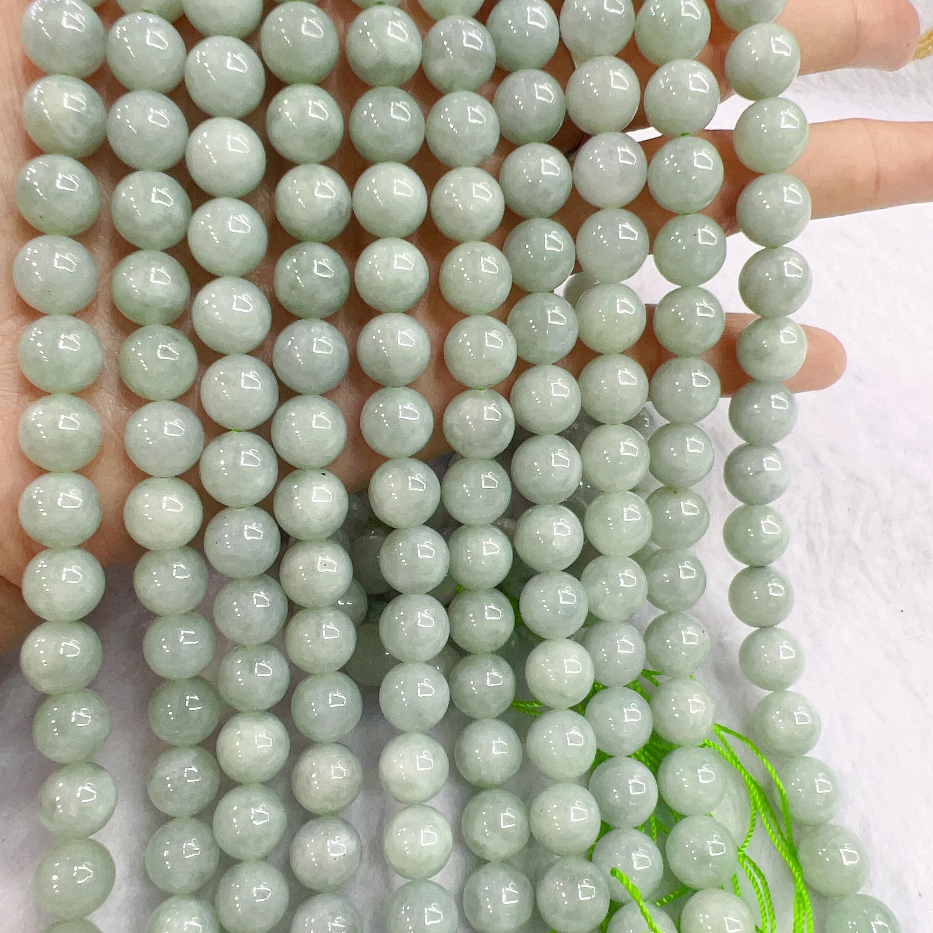 10mm Genuine Jadeite Round Bead Strands DIY Jewelry Making Project