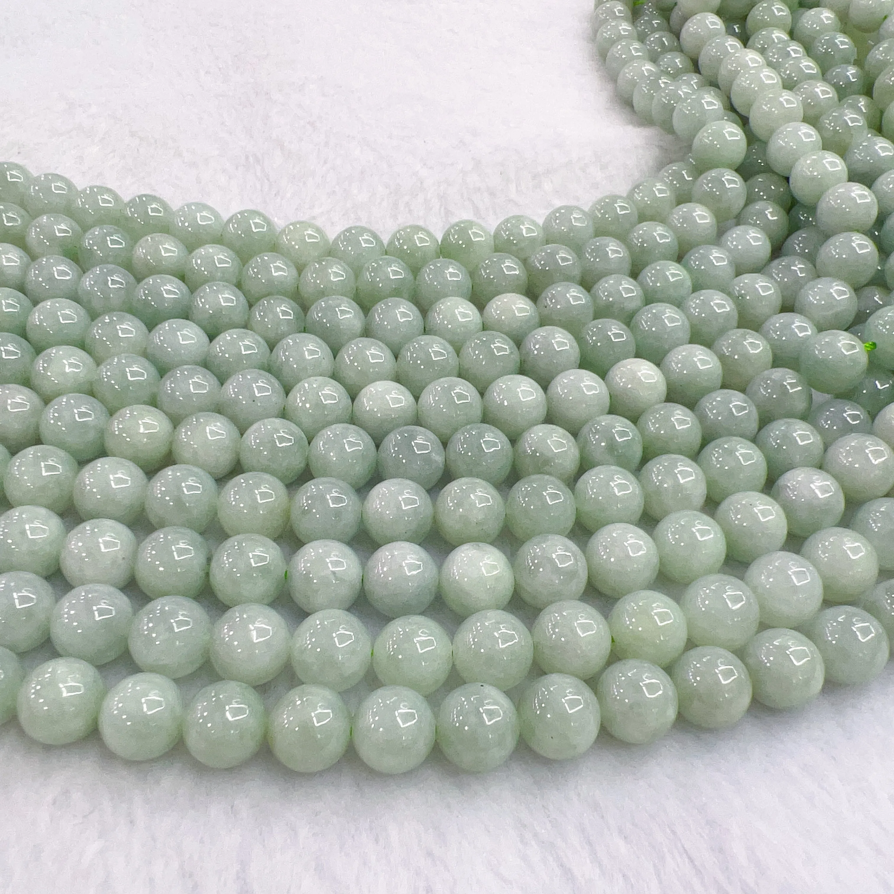 10mm Genuine Jadeite Round Bead Strands DIY Jewelry Making Project