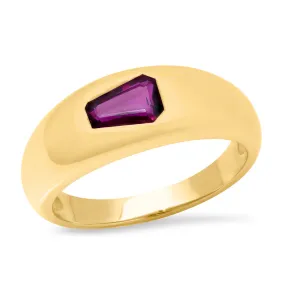 14K YG Ruby Gypsy Ring