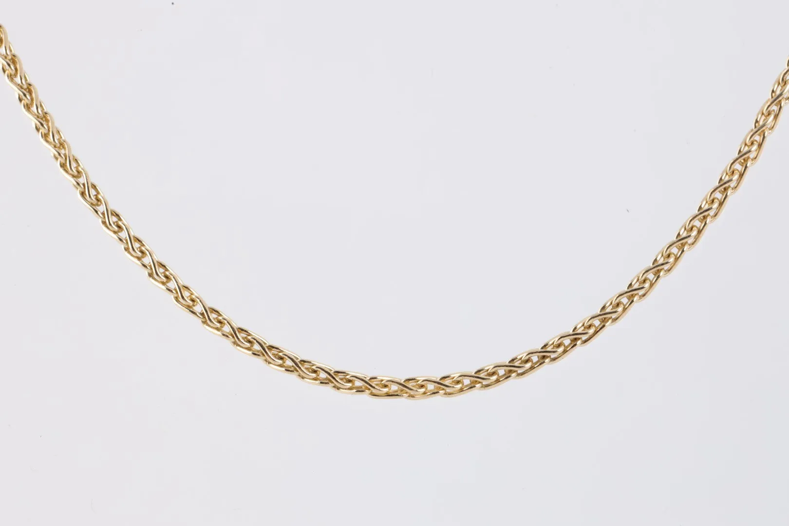 30" 14k Yellow Gold Wheat Chain Necklace (16.29g.)