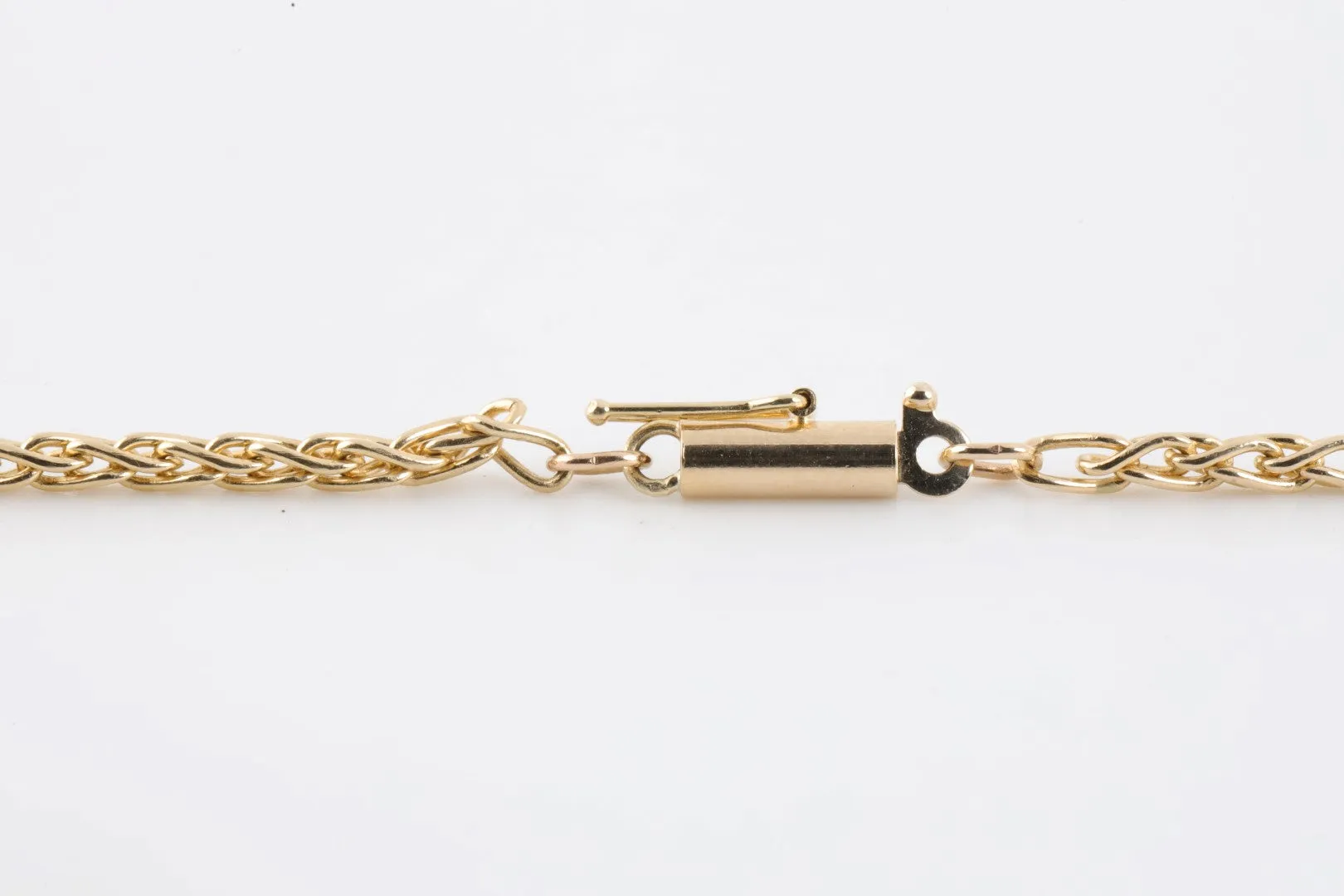 30" 14k Yellow Gold Wheat Chain Necklace (16.29g.)