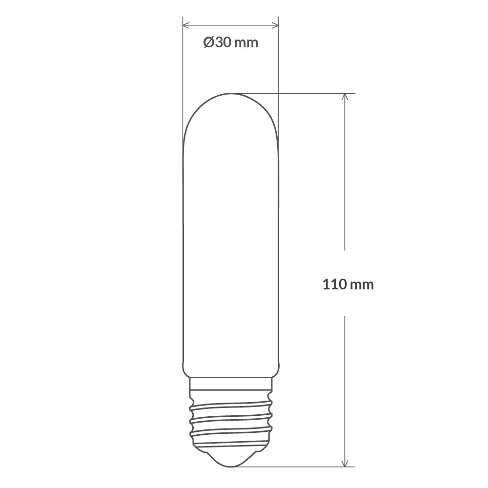 4W Tubular LED Bulb E27 Matte Finish in Warm White