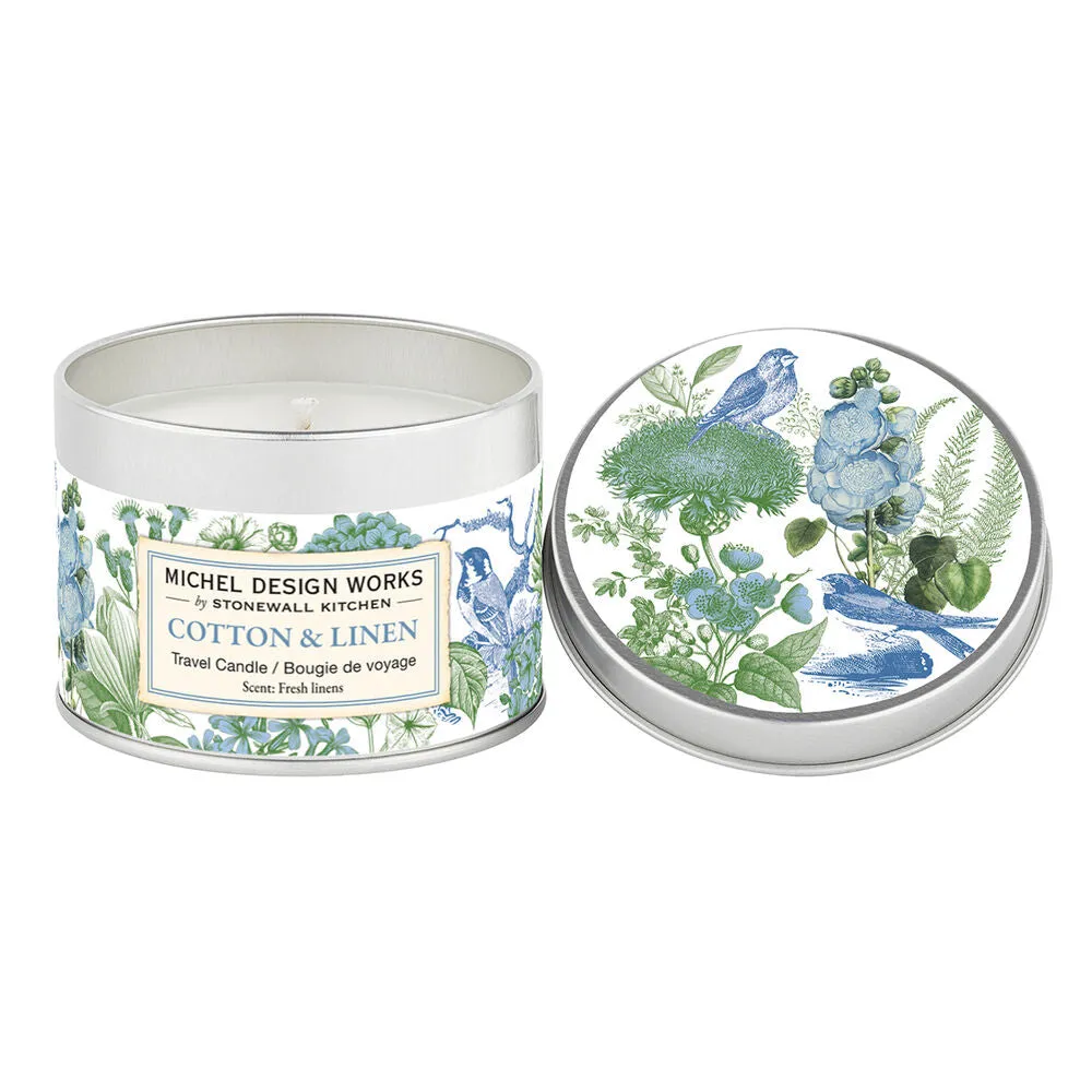 5.5 Ounce Cotton & Linen Travel Candle