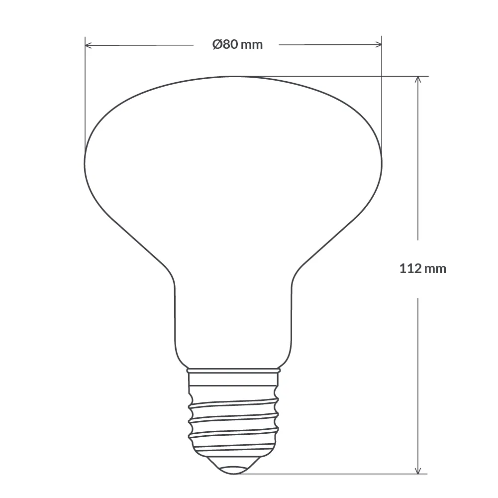 8W R80 Reflector LED Globe E27 in Natural White