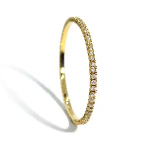 AFJ Diamond Collection  - Flexible Bracelet with Diamonds, Yellow Gold