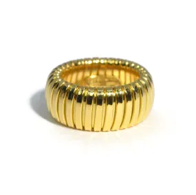 AFJ Gold Collection - Tubogas Flexible Band Ring, 18k Yellow Gold