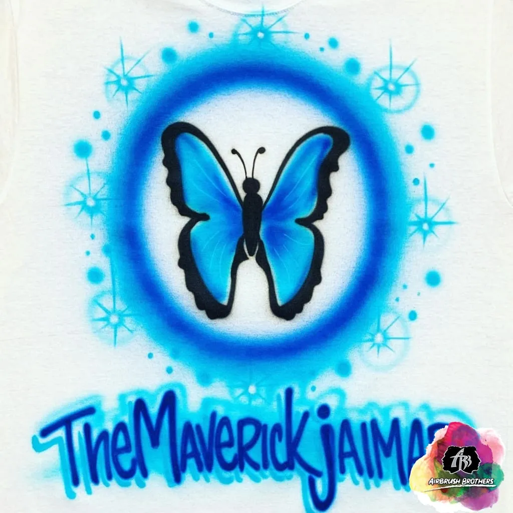 Airbrush Big Butterfly Shirt Design