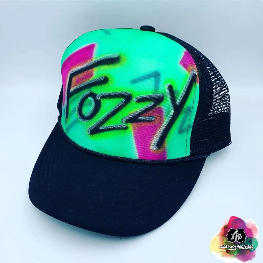 Airbrush Retro 90's Hat Design