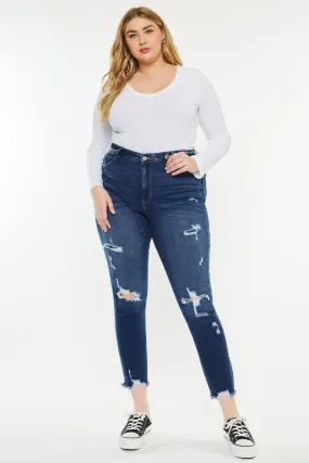 Alexia High Rise Ankle Skinny Jeans (Plus Size)