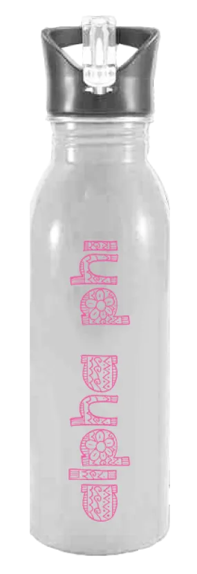 Alpha Phi Floral Waterbottle