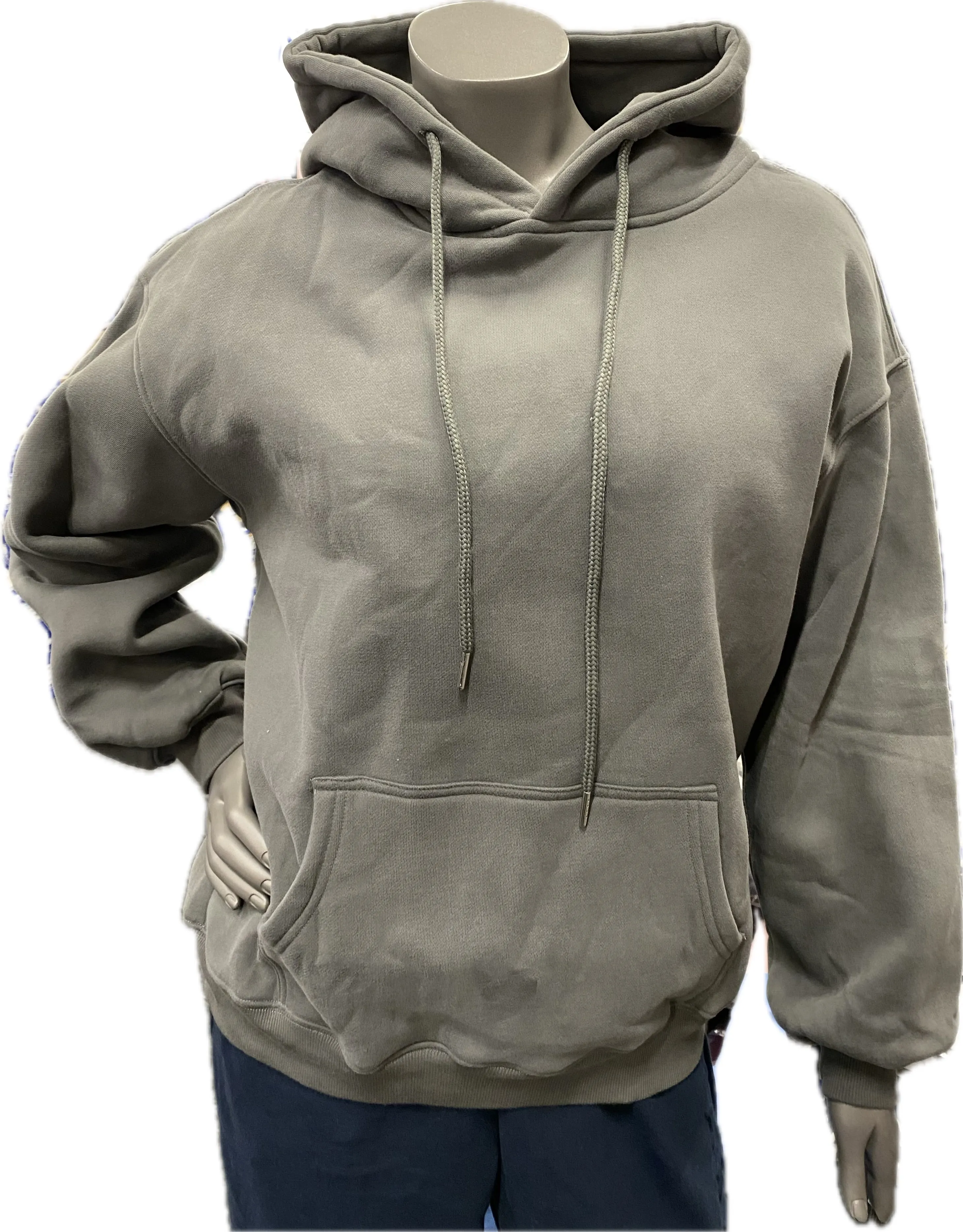 Arby & Opal Unisex Full Length Embossed Hoodie - Charcoal