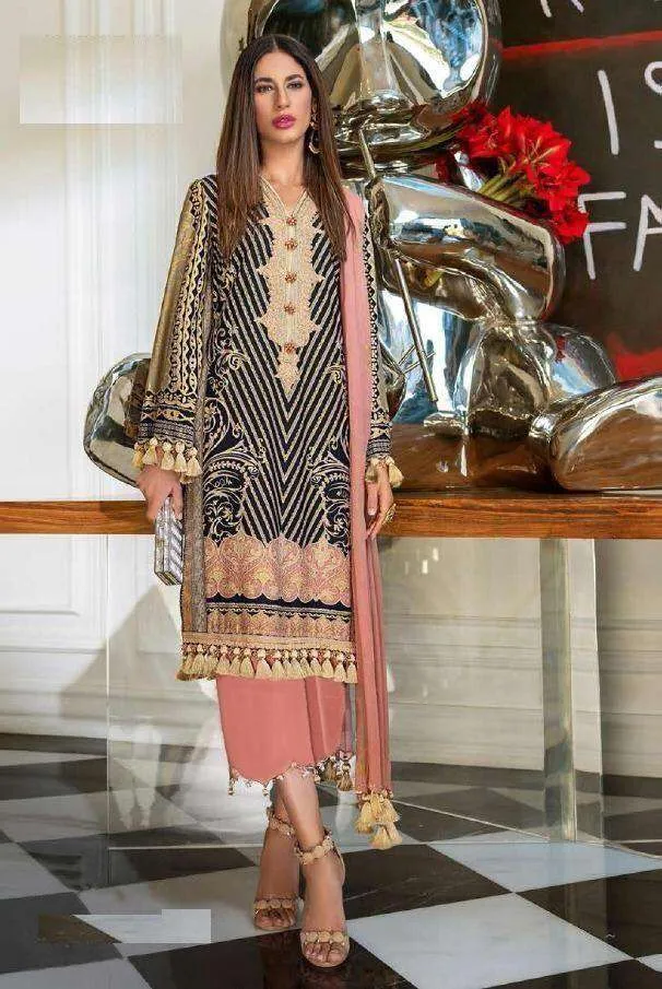 Black Pure Cotton Pakistani Lawn Collection