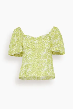 Bleecker Top in Lime Multi (TS)