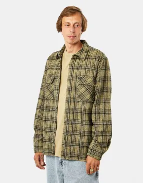 Brixton Bowery Heavy Weight L/S Flannel Shirt - Military Olive/Black