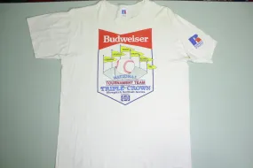 Budweiser Pepsi Nike Vintage 90's Softball Tournament Made in USA T-Shirt