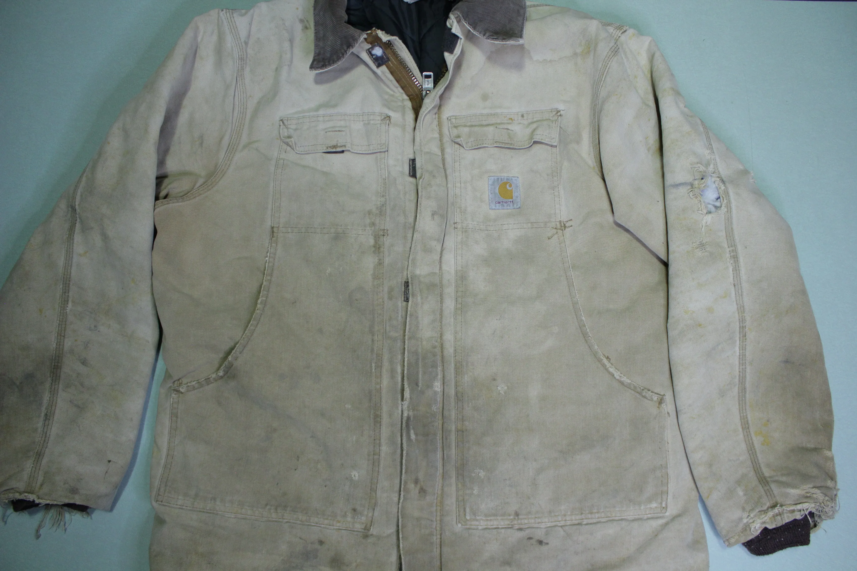 Carhartt C03 Traditional Duck Arctic Quilt Lined Barn Chore Coat Work Jacket