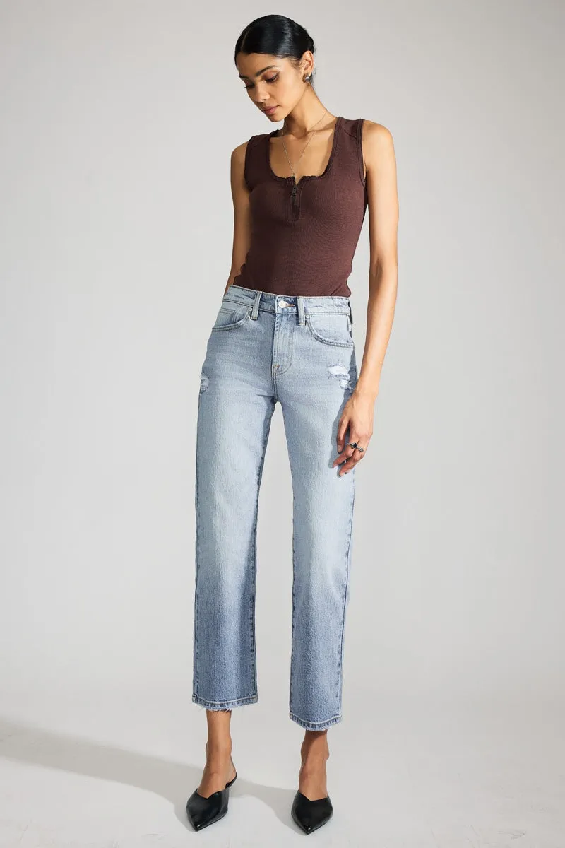 Chantel Premier High Rise Ankle Straight Leg Jeans