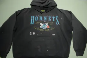 Charlotte Hornets Vintage 1988 Inaugural Distressed Hoodie Home Team USA Sweatshirt