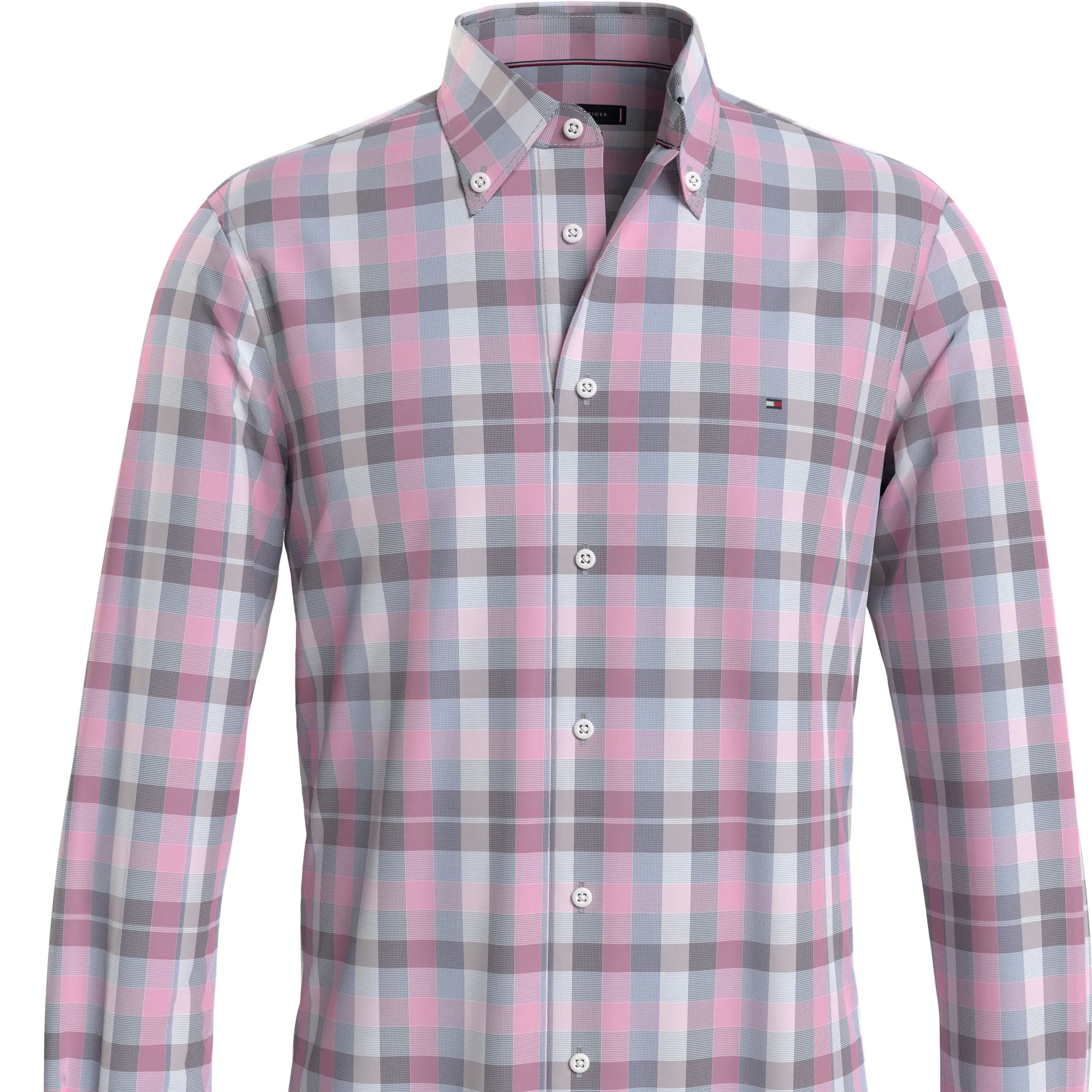 Check Slim Fit Shirt - Classic Pink