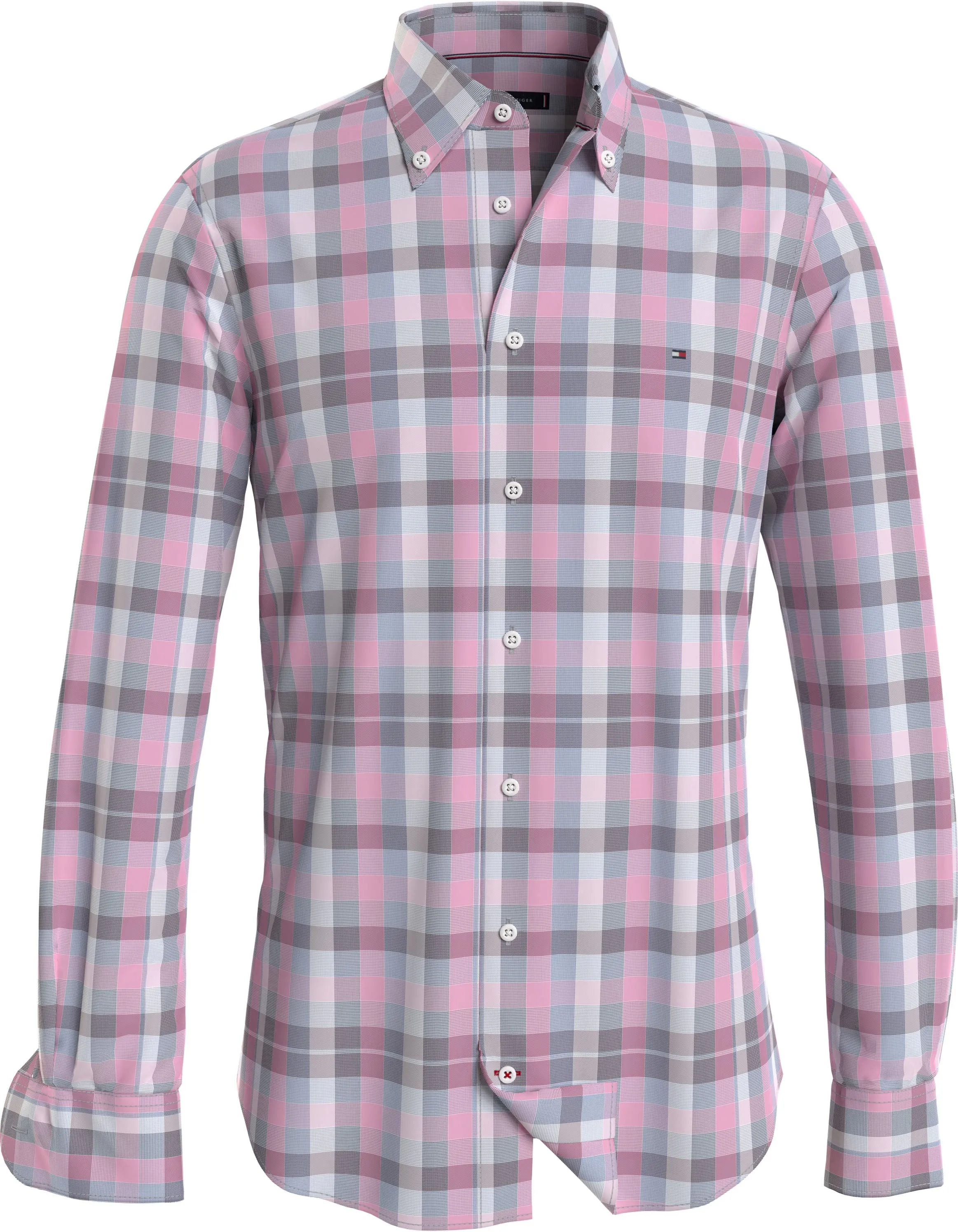 Check Slim Fit Shirt - Classic Pink