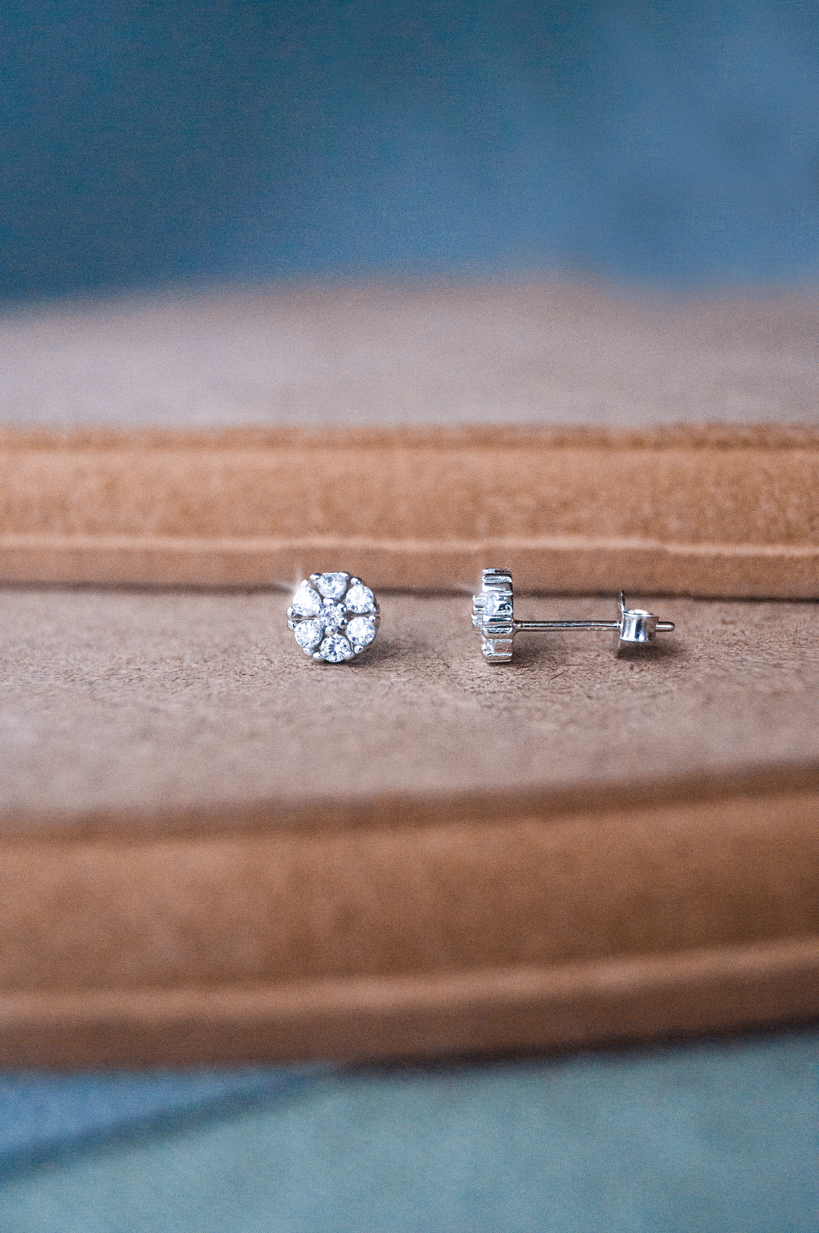 Classic Cluster Mini Sterling Silver Stud Earrings