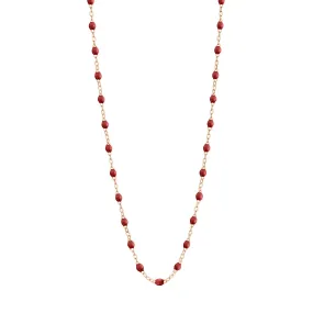 Classic Gigi Bordeaux necklace, Rose Gold, 19.7"