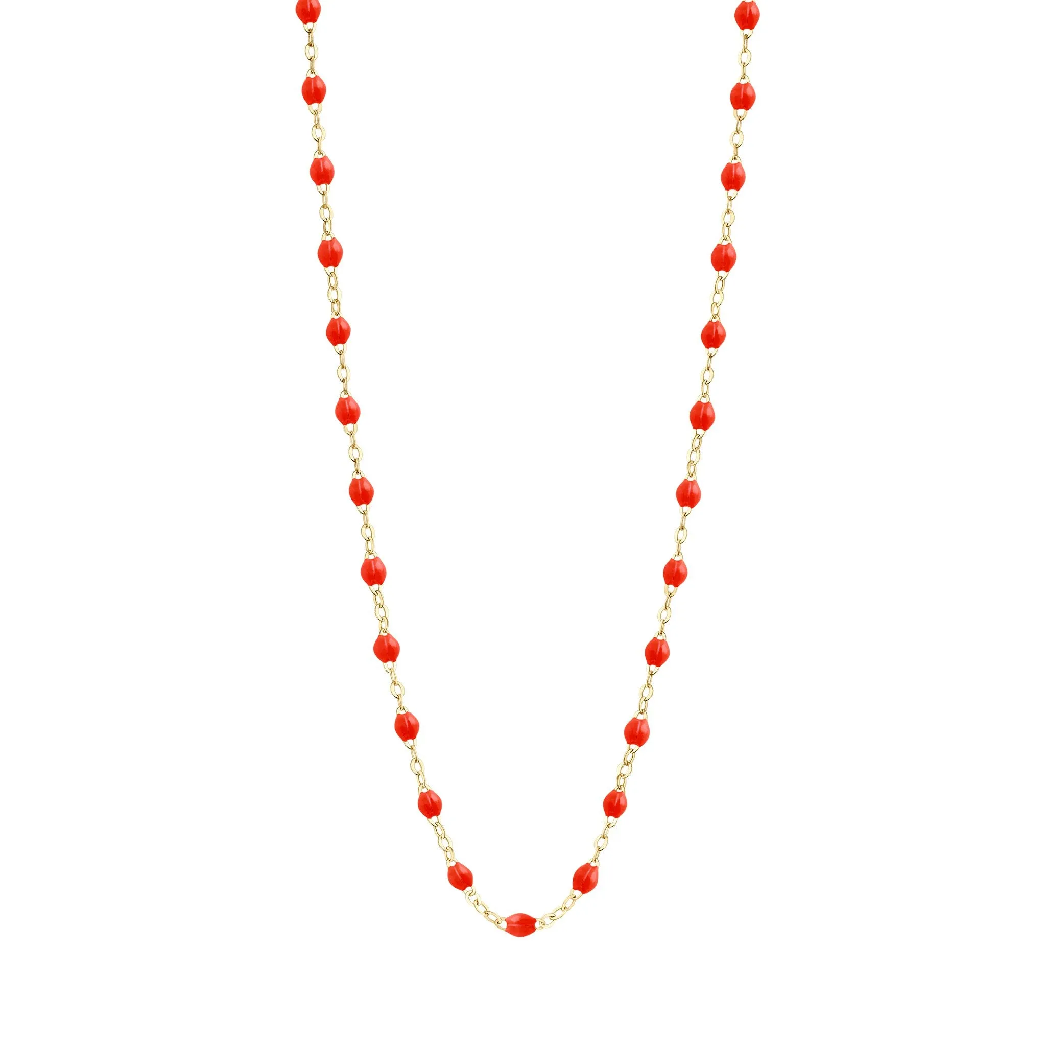 Classic Gigi Coral necklace, Yellow Gold, 17.7"