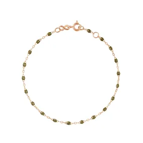 Classic Gigi Khaki bracelet, Rose Gold, 6.7"