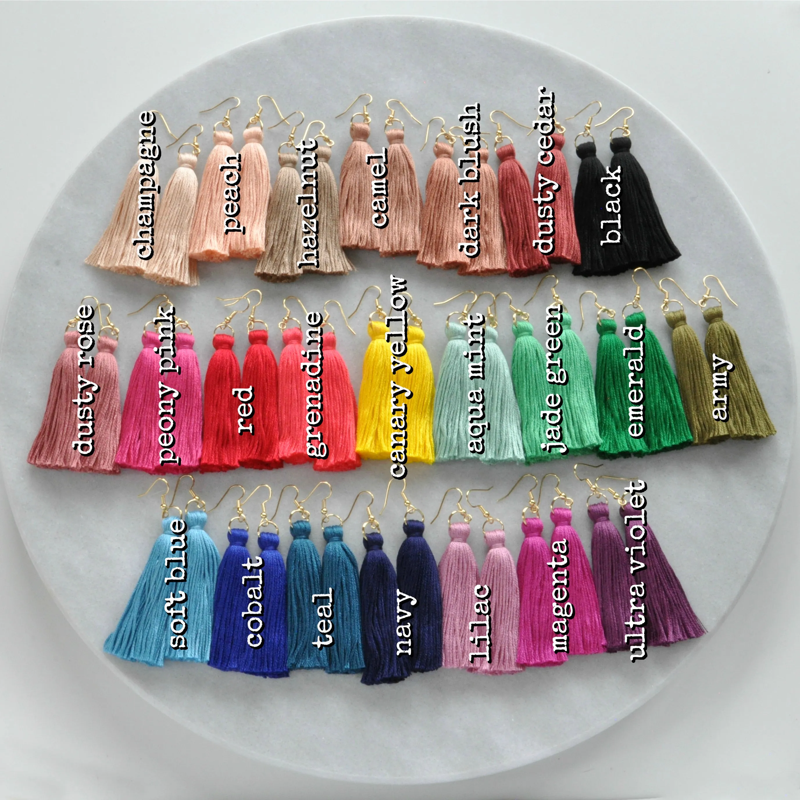 Classic Tassel Earrings in 25 Colors