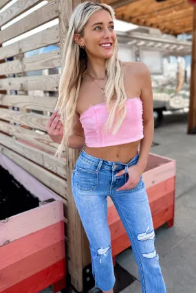 Cotton Candy Pink Tube Top