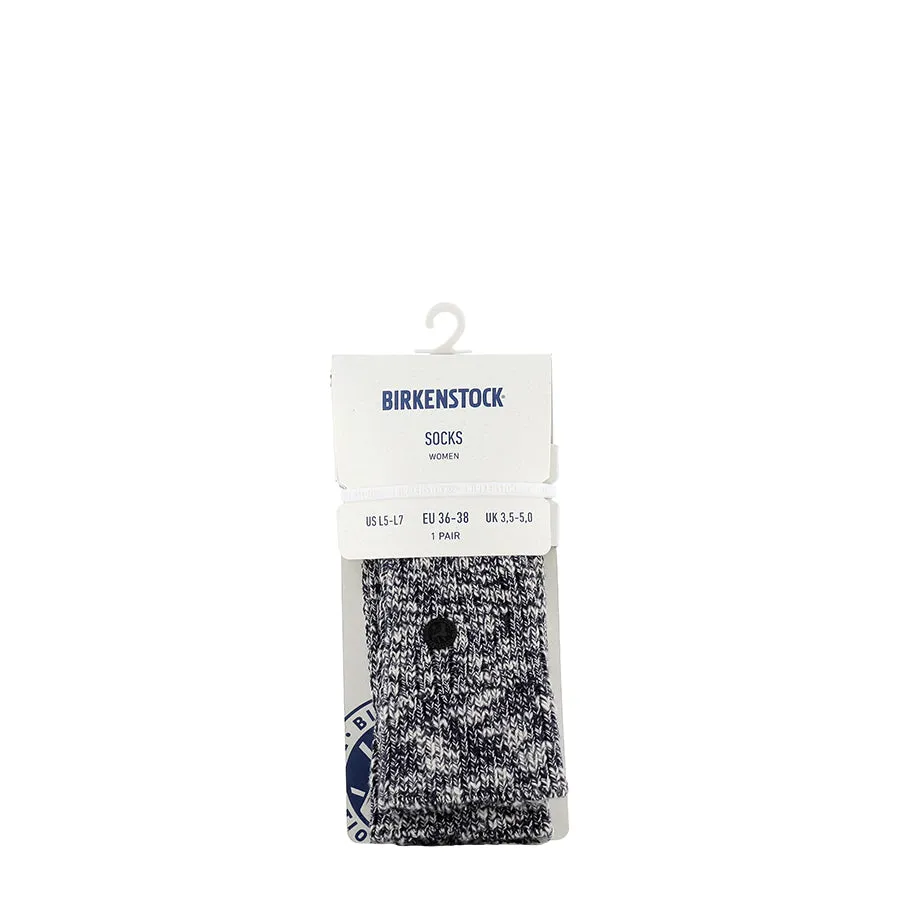 COTTON SLUB SOCKS WOMEN - BLUE/WHITE