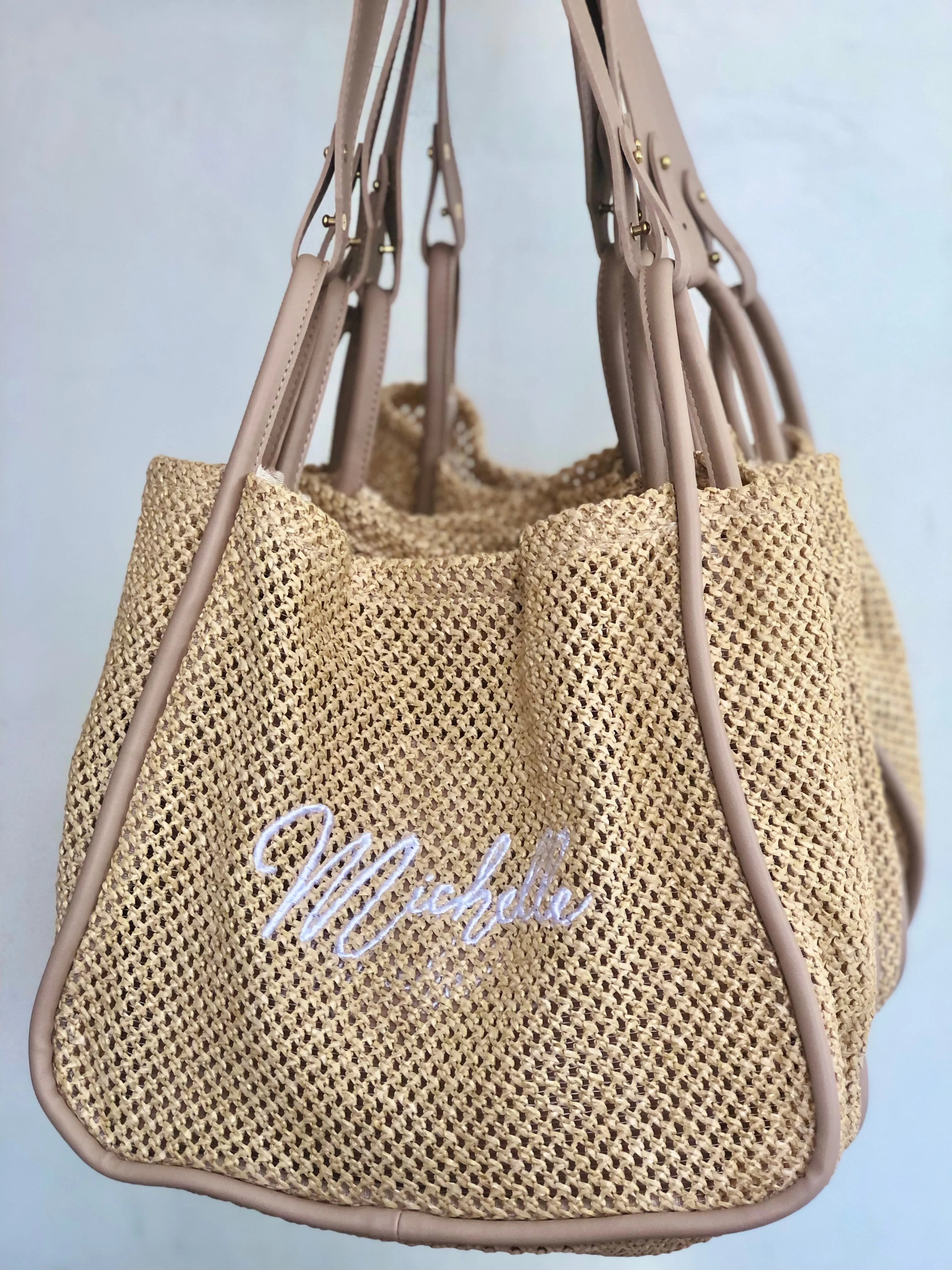 Crochet Tote Bag with Inner Pouch