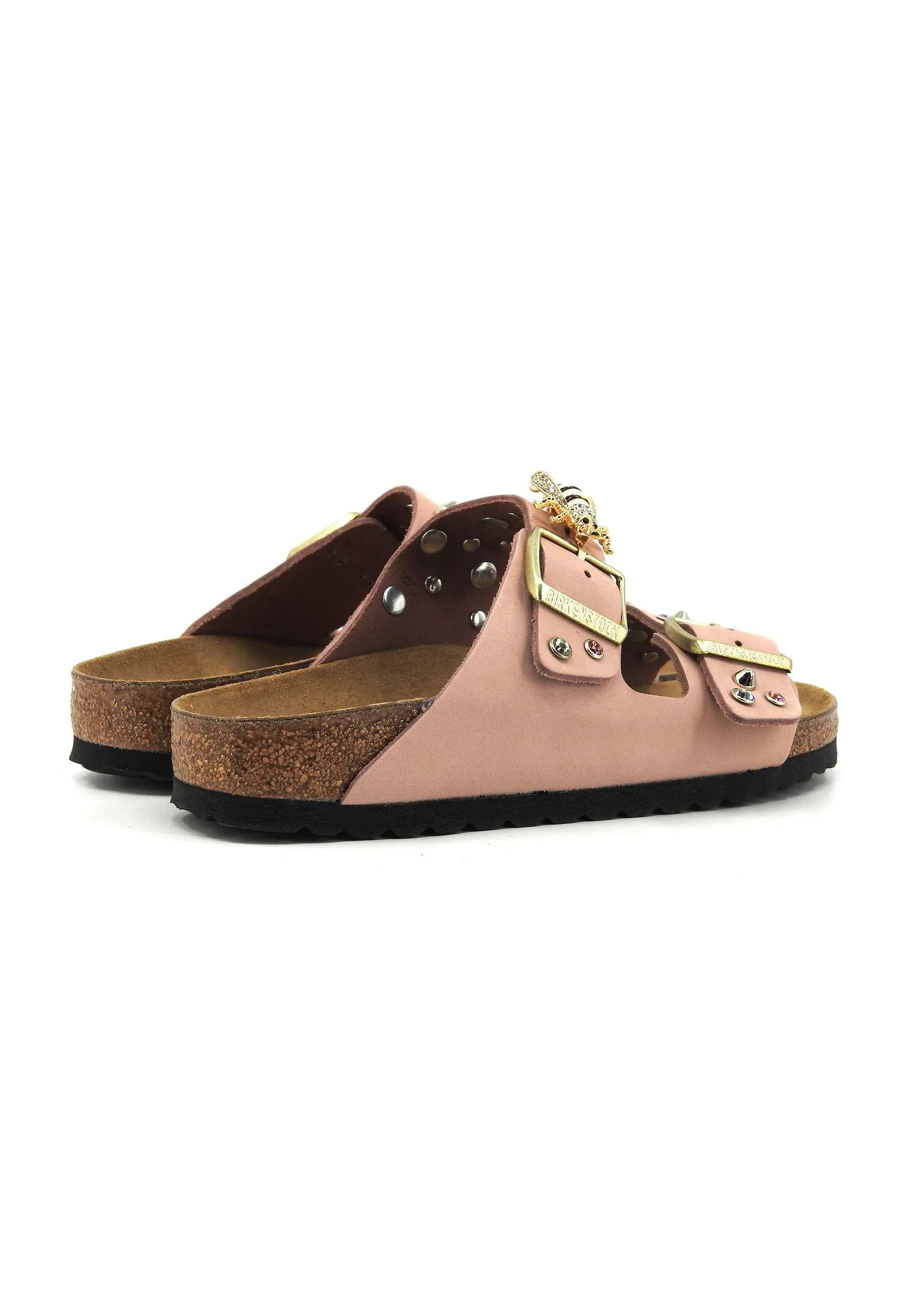 CUSTOM / BIRKENSTOCK Ciabatta Fibbie Borchie Spilla Soft Pink 1026684