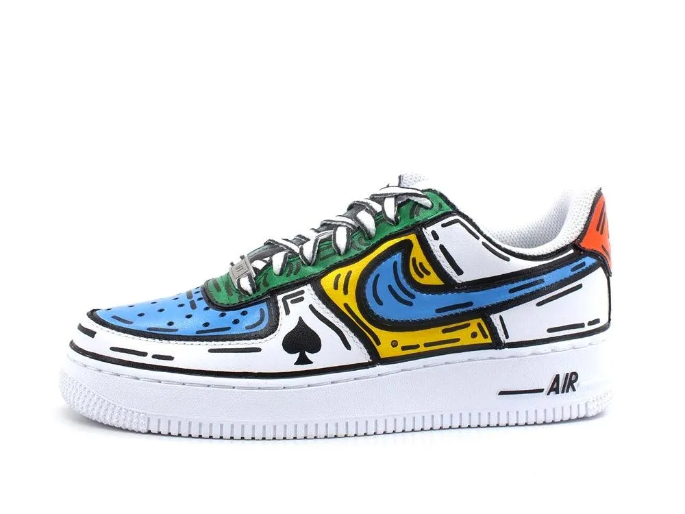 CUSTOM / NIKE Air Force 1 GS AF1 Sneaker Comics