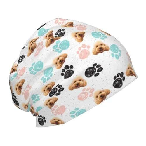 Custom Pet Face Dog Paw Print Kid's Beanie