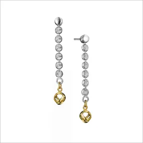 Diamanté 18K Gold Plated & Sterling Silver Earrings