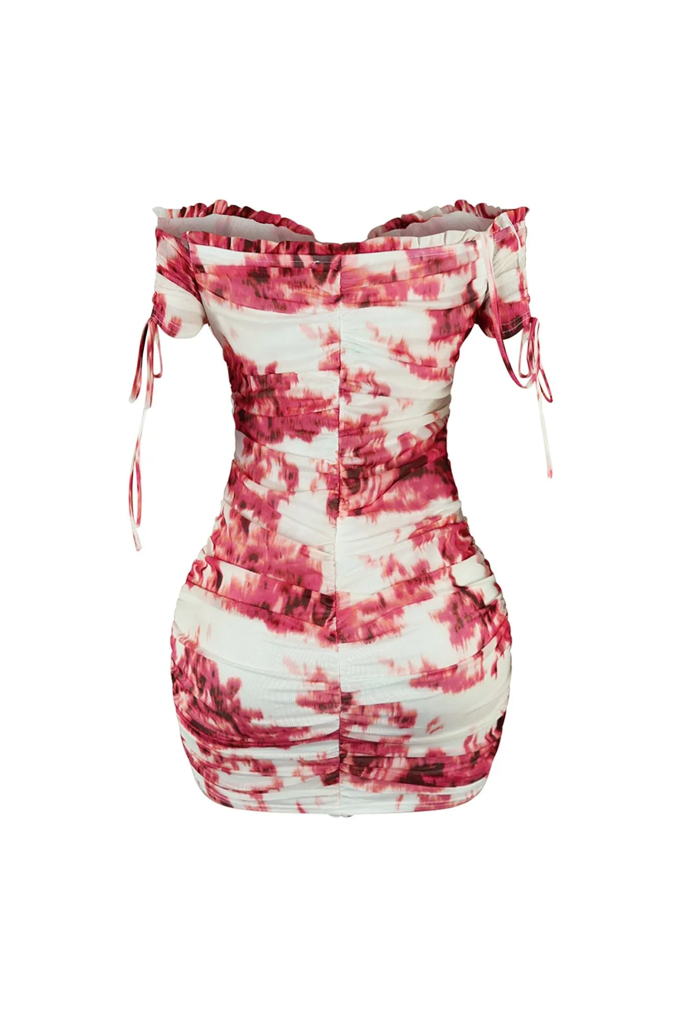 Edith Mesh Print Corset Mini Dress