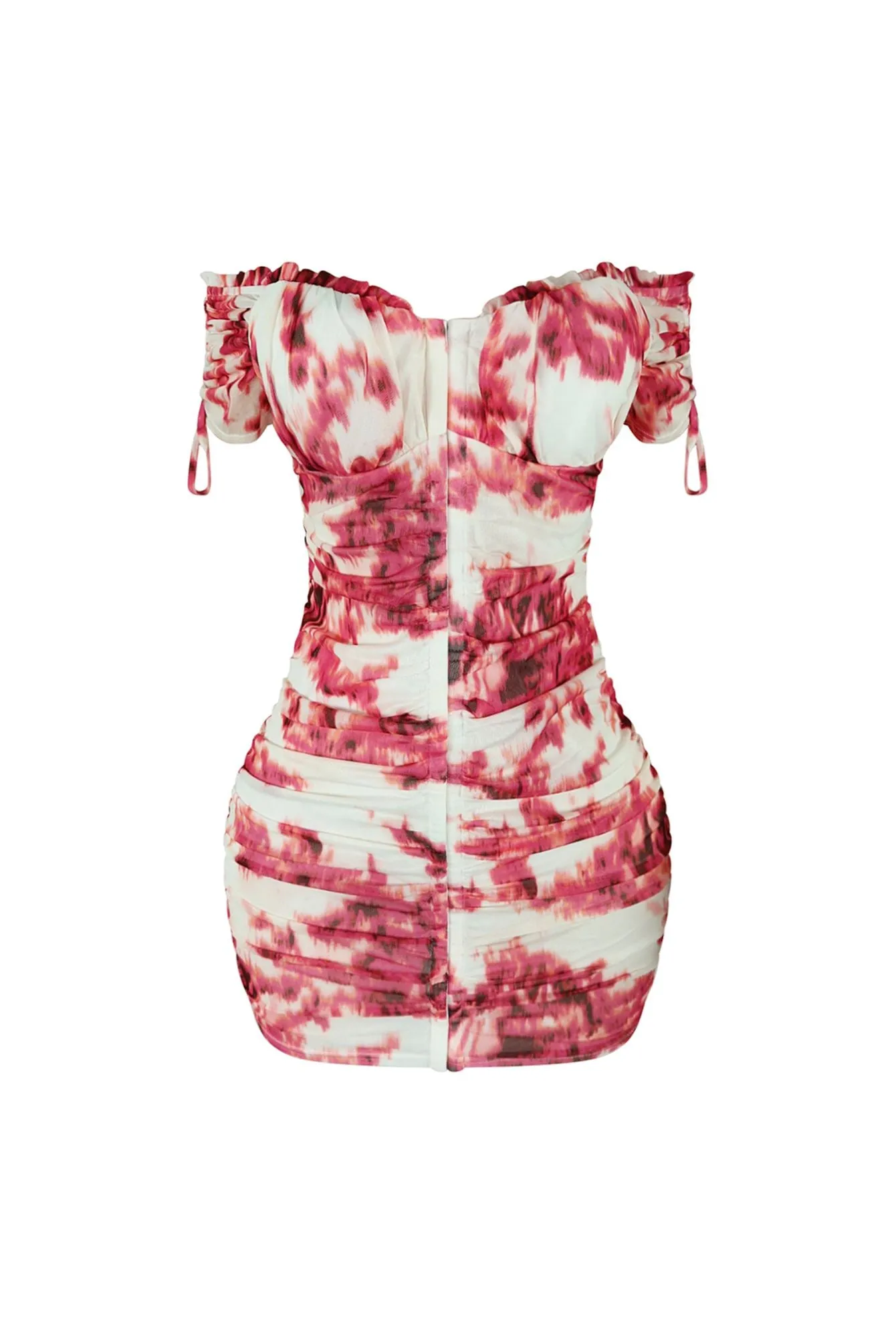 Edith Mesh Print Corset Mini Dress