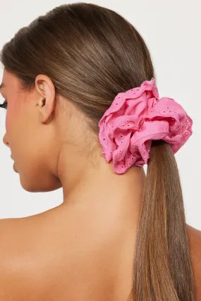 Fae Floral 3 Piece Hair Scrunchie Set - Pink/combo