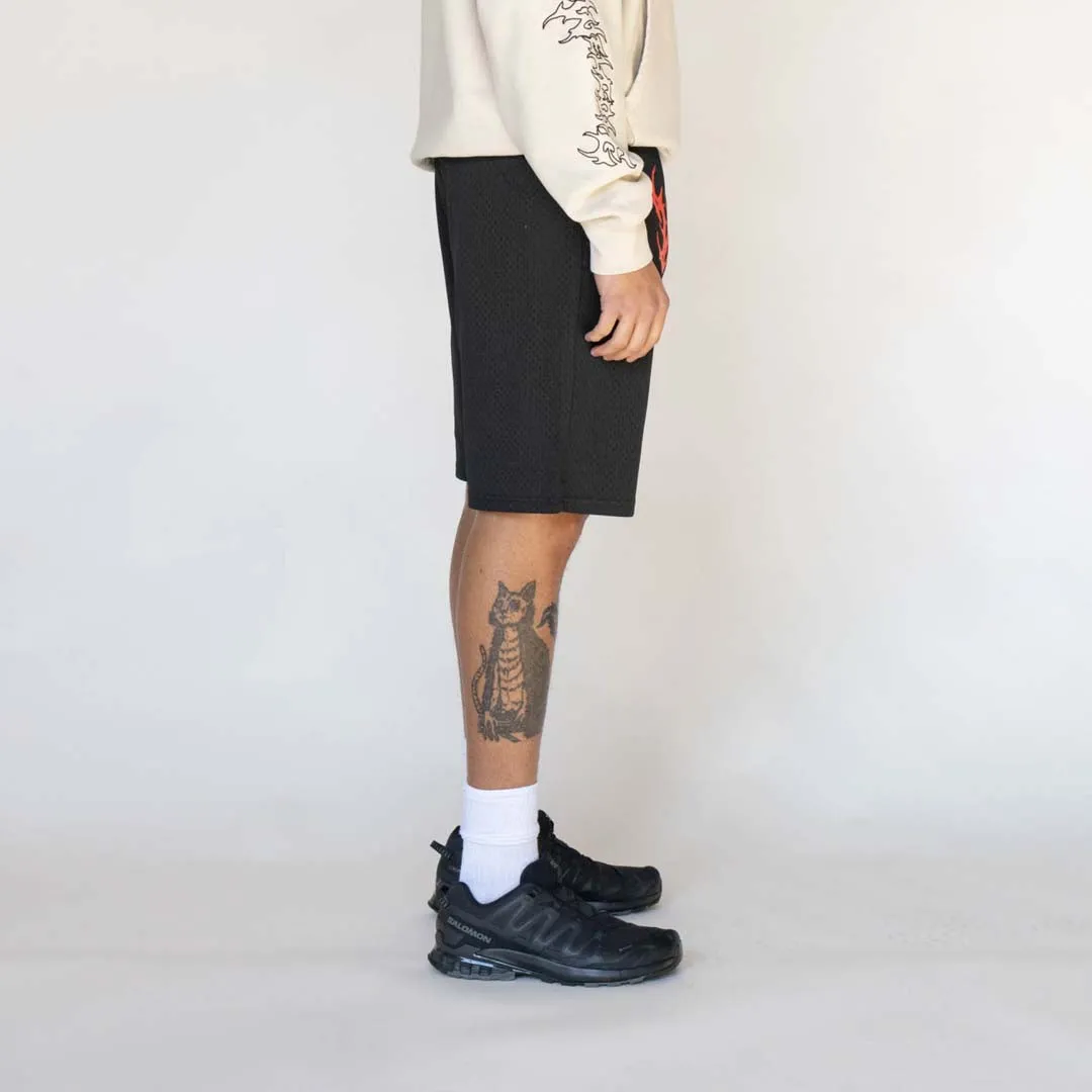 Fang Mesh Shorts - Black