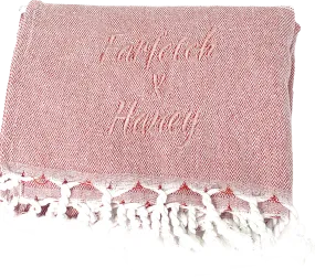 farfetch Red 100% Cotton Blanket One Size