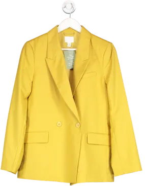 H&M Yellow Double Breasted Blazer UK S