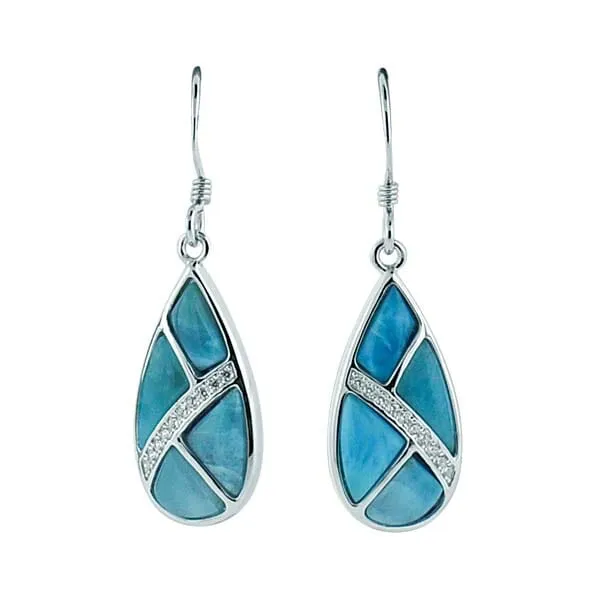 Larimar Riverflow Teardrop Earrings