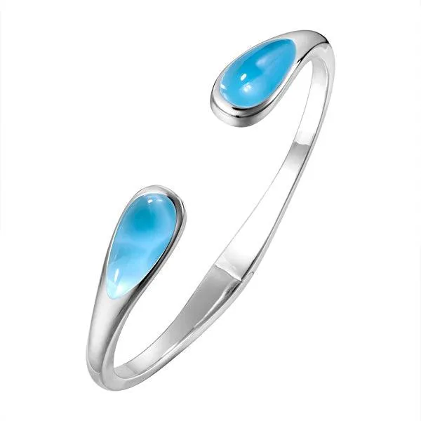 Larimar Teardrop Bangle