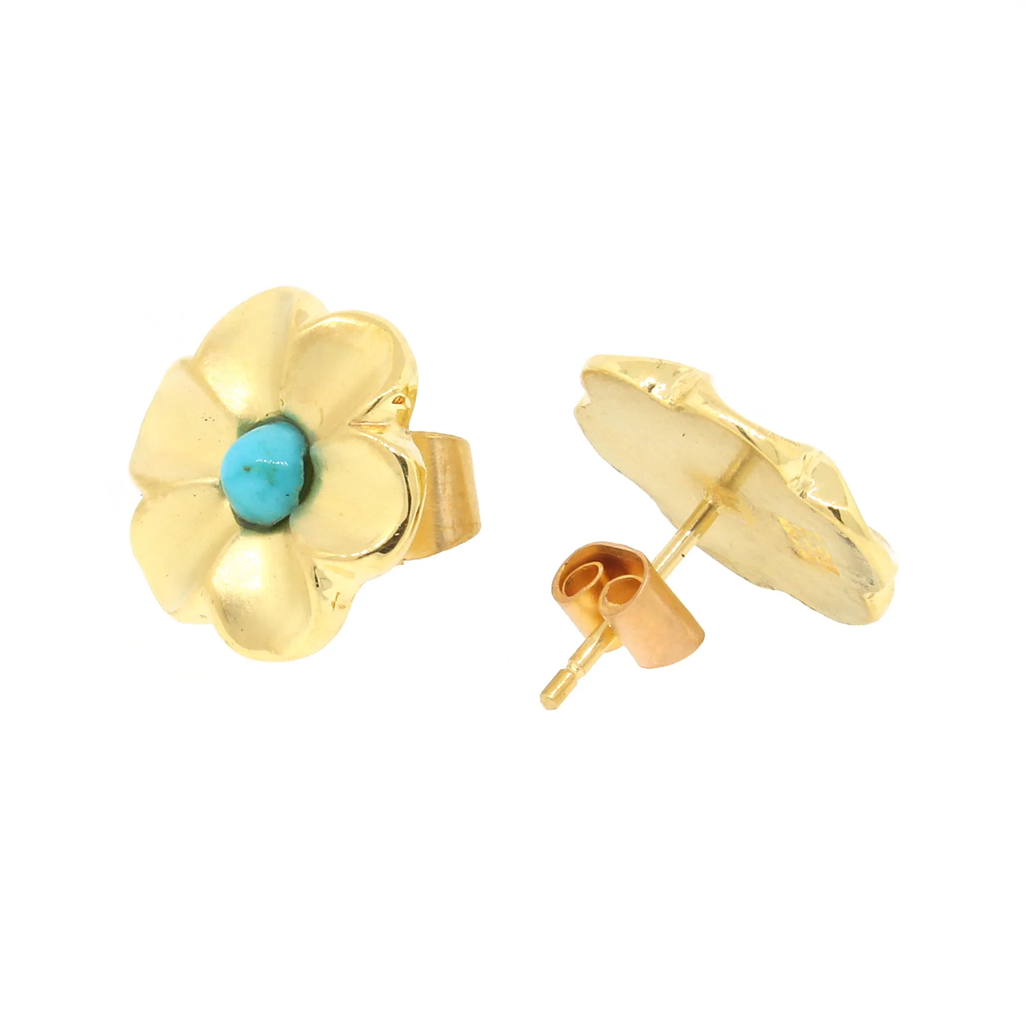 Lovely Turquoise Floral Earrings