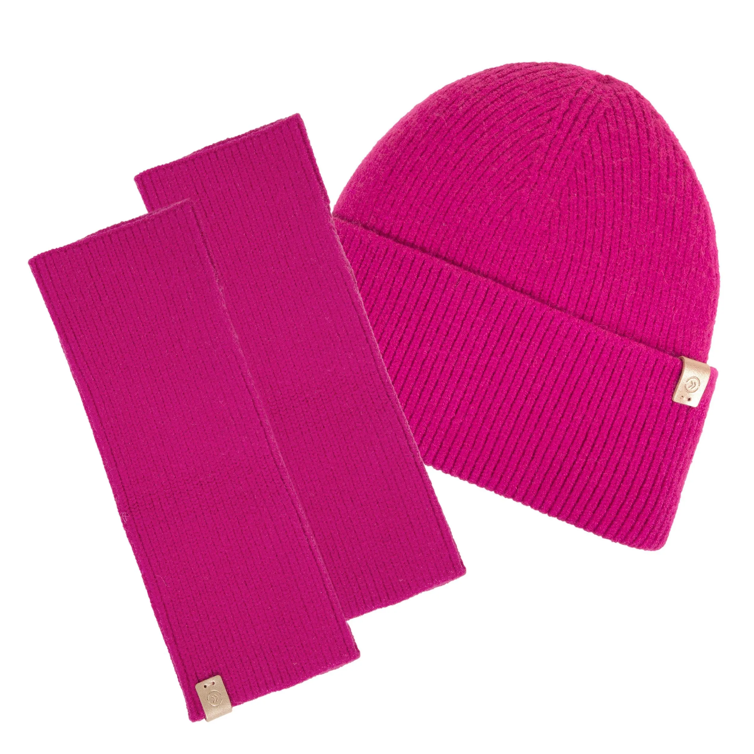 Mitaines Femme Maille longues Soft Touch Fuchsia