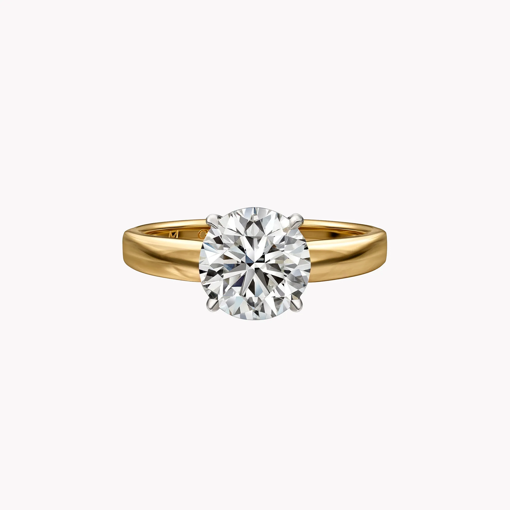 Modern Classic Round Brilliant Two-Tone Solitaire