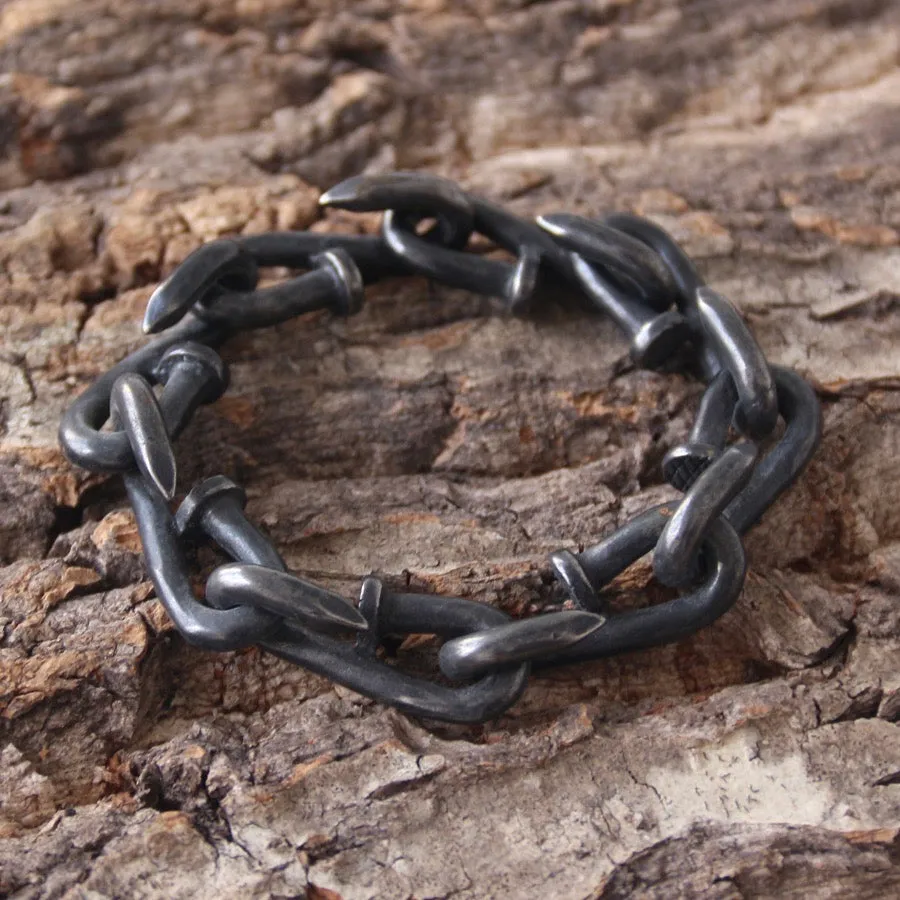 Nail Bracelet - Galvanized - B107