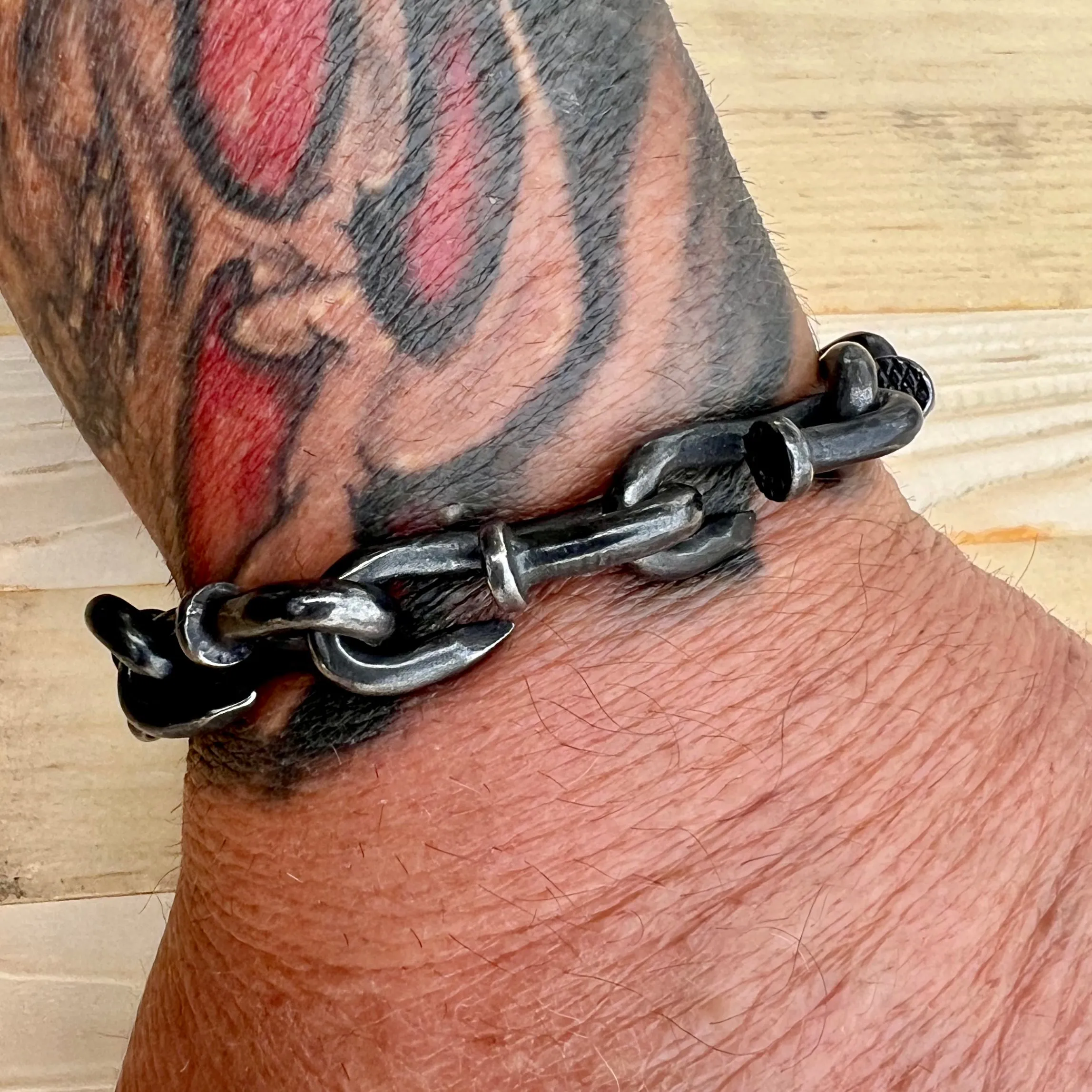 Nail Bracelet - Galvanized - B107